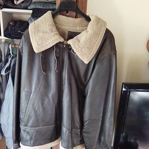 Men's Bomber Jacket Leather XL